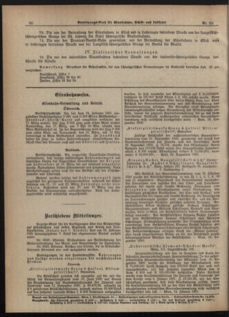 Verordnungs-Blatt für Eisenbahnen und Schiffahrt: Veröffentlichungen in Tarif- und Transport-Angelegenheiten 19210318 Seite: 14