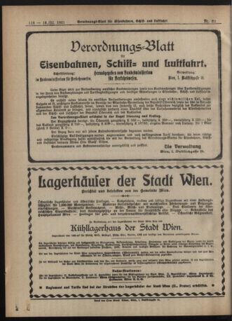 Verordnungs-Blatt für Eisenbahnen und Schiffahrt: Veröffentlichungen in Tarif- und Transport-Angelegenheiten 19210318 Seite: 8