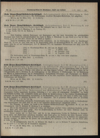 Verordnungs-Blatt für Eisenbahnen und Schiffahrt: Veröffentlichungen in Tarif- und Transport-Angelegenheiten 19210401 Seite: 11