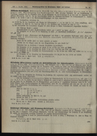 Verordnungs-Blatt für Eisenbahnen und Schiffahrt: Veröffentlichungen in Tarif- und Transport-Angelegenheiten 19210415 Seite: 6