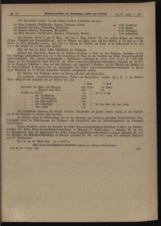 Verordnungs-Blatt für Eisenbahnen und Schiffahrt: Veröffentlichungen in Tarif- und Transport-Angelegenheiten 19210429 Seite: 7