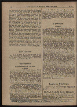 Verordnungs-Blatt für Eisenbahnen und Schiffahrt: Veröffentlichungen in Tarif- und Transport-Angelegenheiten 19210503 Seite: 4