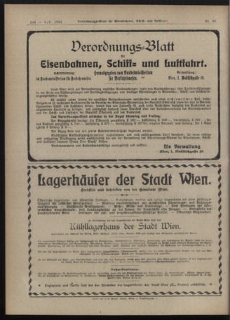 Verordnungs-Blatt für Eisenbahnen und Schiffahrt: Veröffentlichungen in Tarif- und Transport-Angelegenheiten 19210503 Seite: 6