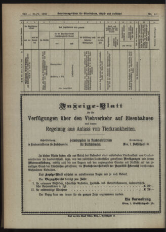 Verordnungs-Blatt für Eisenbahnen und Schiffahrt: Veröffentlichungen in Tarif- und Transport-Angelegenheiten 19210531 Seite: 14