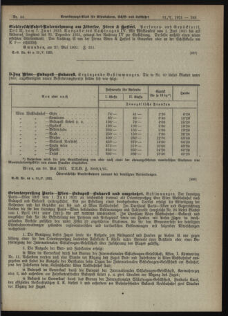 Verordnungs-Blatt für Eisenbahnen und Schiffahrt: Veröffentlichungen in Tarif- und Transport-Angelegenheiten 19210531 Seite: 3