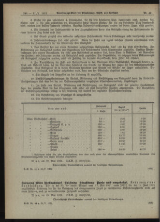 Verordnungs-Blatt für Eisenbahnen und Schiffahrt: Veröffentlichungen in Tarif- und Transport-Angelegenheiten 19210531 Seite: 4