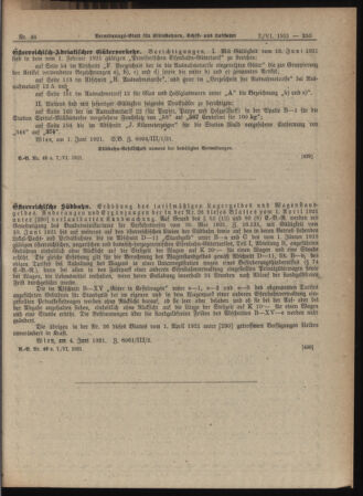 Verordnungs-Blatt für Eisenbahnen und Schiffahrt: Veröffentlichungen in Tarif- und Transport-Angelegenheiten 19210607 Seite: 11