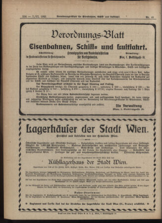 Verordnungs-Blatt für Eisenbahnen und Schiffahrt: Veröffentlichungen in Tarif- und Transport-Angelegenheiten 19210607 Seite: 12