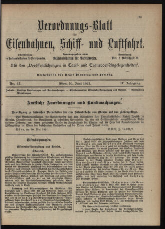 Verordnungs-Blatt für Eisenbahnen und Schiffahrt: Veröffentlichungen in Tarif- und Transport-Angelegenheiten