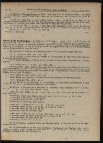 Verordnungs-Blatt für Eisenbahnen und Schiffahrt: Veröffentlichungen in Tarif- und Transport-Angelegenheiten 19210614 Seite: 13