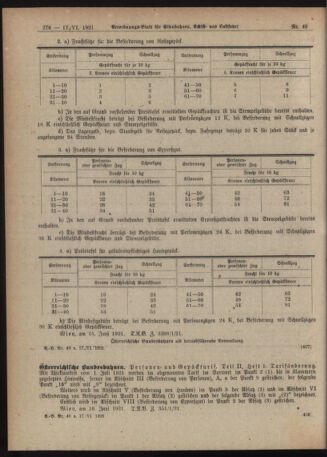 Verordnungs-Blatt für Eisenbahnen und Schiffahrt: Veröffentlichungen in Tarif- und Transport-Angelegenheiten 19210617 Seite: 6