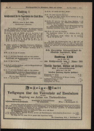 Verordnungs-Blatt für Eisenbahnen und Schiffahrt: Veröffentlichungen in Tarif- und Transport-Angelegenheiten 19210628 Seite: 9