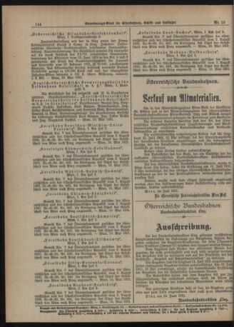 Verordnungs-Blatt für Eisenbahnen und Schiffahrt: Veröffentlichungen in Tarif- und Transport-Angelegenheiten 19210701 Seite: 4