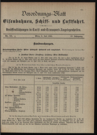 Verordnungs-Blatt für Eisenbahnen und Schiffahrt: Veröffentlichungen in Tarif- und Transport-Angelegenheiten 19210708 Seite: 3