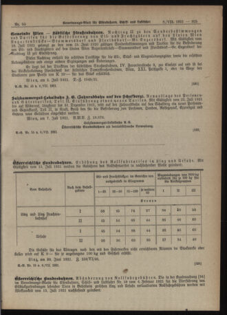 Verordnungs-Blatt für Eisenbahnen und Schiffahrt: Veröffentlichungen in Tarif- und Transport-Angelegenheiten 19210708 Seite: 5