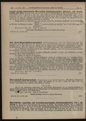 Verordnungs-Blatt für Eisenbahnen und Schiffahrt: Veröffentlichungen in Tarif- und Transport-Angelegenheiten 19210712 Seite: 2