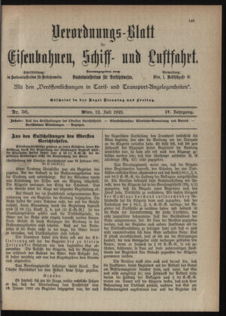 Verordnungs-Blatt für Eisenbahnen und Schiffahrt: Veröffentlichungen in Tarif- und Transport-Angelegenheiten 19210712 Seite: 3