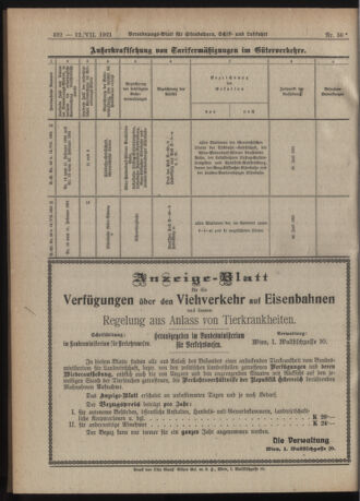 Verordnungs-Blatt für Eisenbahnen und Schiffahrt: Veröffentlichungen in Tarif- und Transport-Angelegenheiten 19210712 Seite: 6