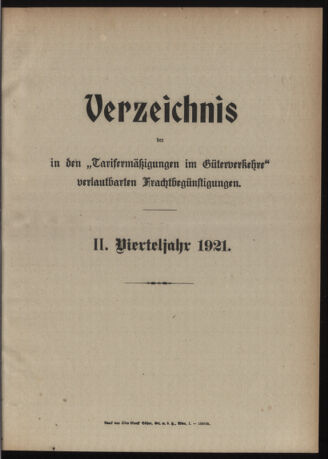 Verordnungs-Blatt für Eisenbahnen und Schiffahrt: Veröffentlichungen in Tarif- und Transport-Angelegenheiten 19210726 Seite: 3