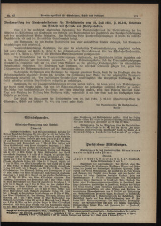 Verordnungs-Blatt für Eisenbahnen und Schiffahrt: Veröffentlichungen in Tarif- und Transport-Angelegenheiten 19210802 Seite: 5