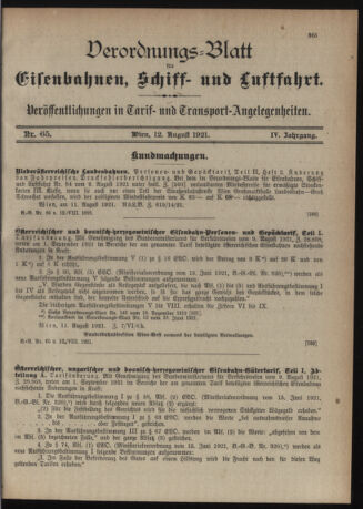 Verordnungs-Blatt für Eisenbahnen und Schiffahrt: Veröffentlichungen in Tarif- und Transport-Angelegenheiten