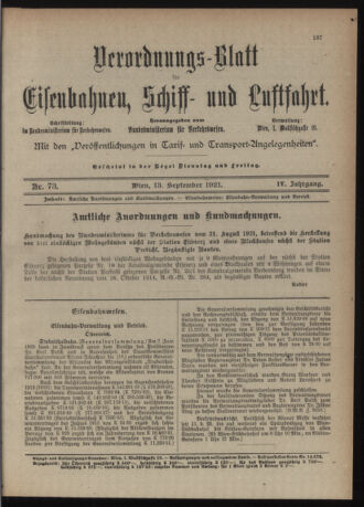 Verordnungs-Blatt für Eisenbahnen und Schiffahrt: Veröffentlichungen in Tarif- und Transport-Angelegenheiten 19210913 Seite: 3