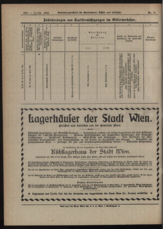 Verordnungs-Blatt für Eisenbahnen und Schiffahrt: Veröffentlichungen in Tarif- und Transport-Angelegenheiten 19210913 Seite: 6