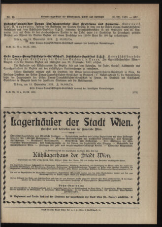 Verordnungs-Blatt für Eisenbahnen und Schiffahrt: Veröffentlichungen in Tarif- und Transport-Angelegenheiten 19210920 Seite: 3