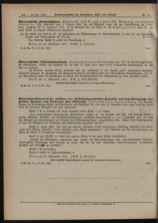 Verordnungs-Blatt für Eisenbahnen und Schiffahrt: Veröffentlichungen in Tarif- und Transport-Angelegenheiten 19210927 Seite: 4