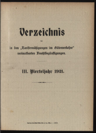 Verordnungs-Blatt für Eisenbahnen und Schiffahrt: Veröffentlichungen in Tarif- und Transport-Angelegenheiten 19211018 Seite: 3