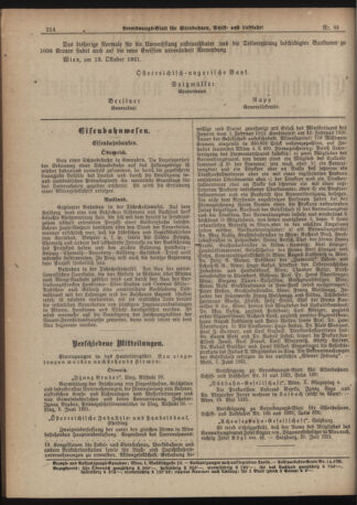 Verordnungs-Blatt für Eisenbahnen und Schiffahrt: Veröffentlichungen in Tarif- und Transport-Angelegenheiten 19211018 Seite: 8