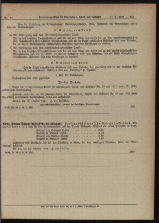 Verordnungs-Blatt für Eisenbahnen und Schiffahrt: Veröffentlichungen in Tarif- und Transport-Angelegenheiten 19211021 Seite: 9