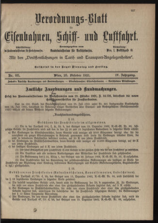 Verordnungs-Blatt für Eisenbahnen und Schiffahrt: Veröffentlichungen in Tarif- und Transport-Angelegenheiten