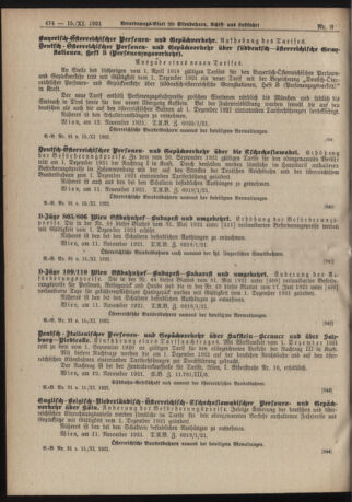 Verordnungs-Blatt für Eisenbahnen und Schiffahrt: Veröffentlichungen in Tarif- und Transport-Angelegenheiten 19211115 Seite: 10