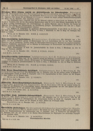 Verordnungs-Blatt für Eisenbahnen und Schiffahrt: Veröffentlichungen in Tarif- und Transport-Angelegenheiten 19211115 Seite: 13