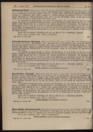 Verordnungs-Blatt für Eisenbahnen und Schiffahrt: Veröffentlichungen in Tarif- und Transport-Angelegenheiten 19211115 Seite: 16