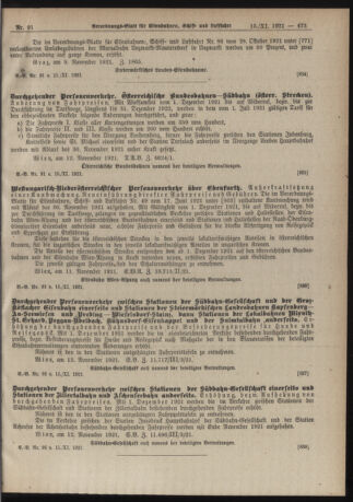 Verordnungs-Blatt für Eisenbahnen und Schiffahrt: Veröffentlichungen in Tarif- und Transport-Angelegenheiten 19211115 Seite: 9