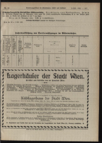 Verordnungs-Blatt für Eisenbahnen und Schiffahrt: Veröffentlichungen in Tarif- und Transport-Angelegenheiten 19211202 Seite: 5