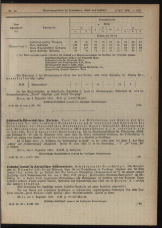 Verordnungs-Blatt für Eisenbahnen und Schiffahrt: Veröffentlichungen in Tarif- und Transport-Angelegenheiten 19211209 Seite: 3