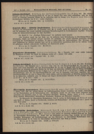 Verordnungs-Blatt für Eisenbahnen und Schiffahrt: Veröffentlichungen in Tarif- und Transport-Angelegenheiten 19211220 Seite: 2