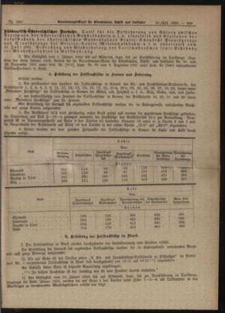 Verordnungs-Blatt für Eisenbahnen und Schiffahrt: Veröffentlichungen in Tarif- und Transport-Angelegenheiten 19211227 Seite: 5