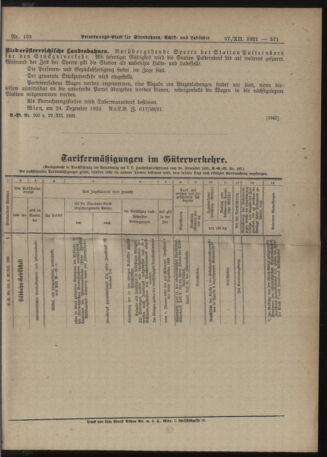 Verordnungs-Blatt für Eisenbahnen und Schiffahrt: Veröffentlichungen in Tarif- und Transport-Angelegenheiten 19211227 Seite: 7