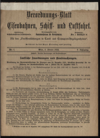 Verordnungs-Blatt für Eisenbahnen und Schiffahrt: Veröffentlichungen in Tarif- und Transport-Angelegenheiten 19220103 Seite: 3