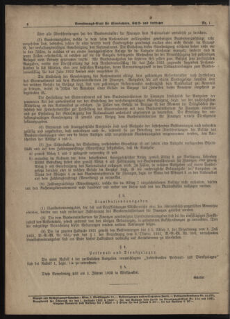 Verordnungs-Blatt für Eisenbahnen und Schiffahrt: Veröffentlichungen in Tarif- und Transport-Angelegenheiten 19220103 Seite: 4