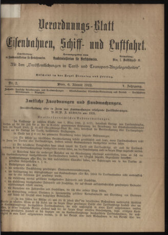 Verordnungs-Blatt für Eisenbahnen und Schiffahrt: Veröffentlichungen in Tarif- und Transport-Angelegenheiten 19220106 Seite: 3