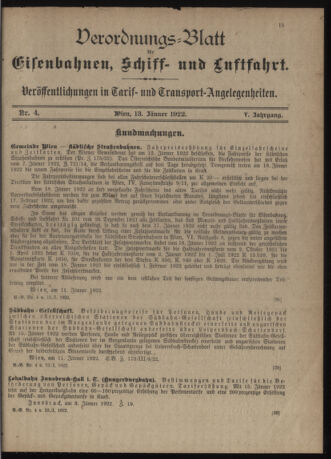 Verordnungs-Blatt für Eisenbahnen und Schiffahrt: Veröffentlichungen in Tarif- und Transport-Angelegenheiten 19220113 Seite: 3