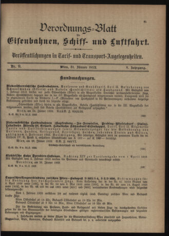 Verordnungs-Blatt für Eisenbahnen und Schiffahrt: Veröffentlichungen in Tarif- und Transport-Angelegenheiten 19220131 Seite: 3