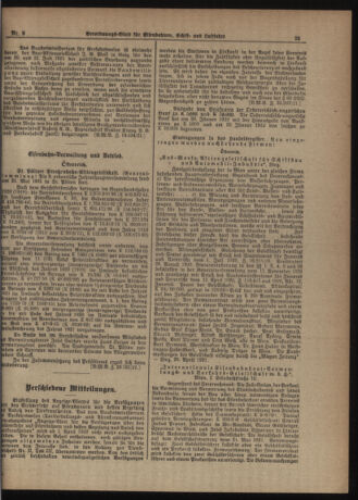 Verordnungs-Blatt für Eisenbahnen und Schiffahrt: Veröffentlichungen in Tarif- und Transport-Angelegenheiten 19220131 Seite: 9