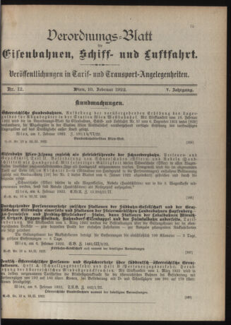 Verordnungs-Blatt für Eisenbahnen und Schiffahrt: Veröffentlichungen in Tarif- und Transport-Angelegenheiten