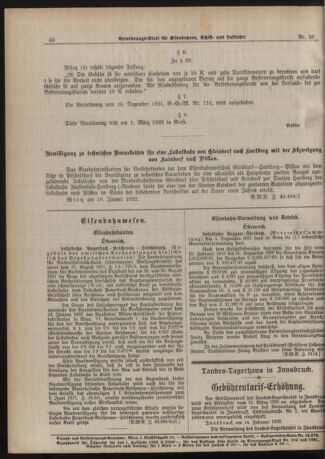 Verordnungs-Blatt für Eisenbahnen und Schiffahrt: Veröffentlichungen in Tarif- und Transport-Angelegenheiten 19220221 Seite: 4